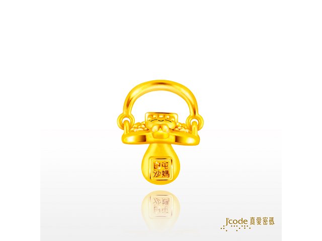 白沙屯-媽祖金奶嘴(硬金)墜子-側面