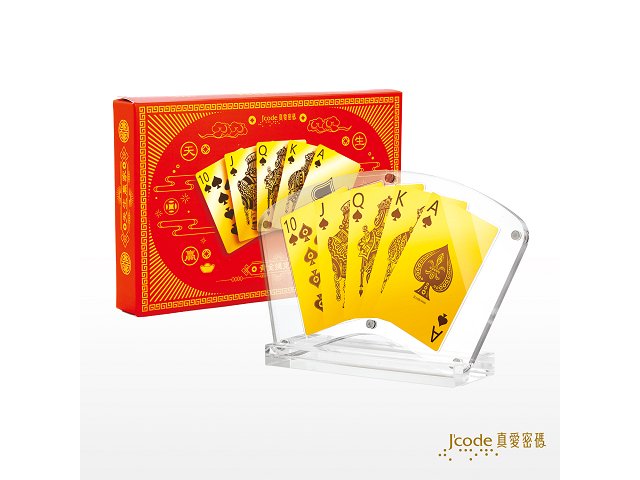 黃金撲克牌扇形-含包裝