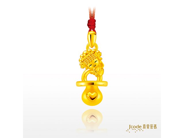 白沙屯-金好命奶嘴媽祖(硬金)墜子