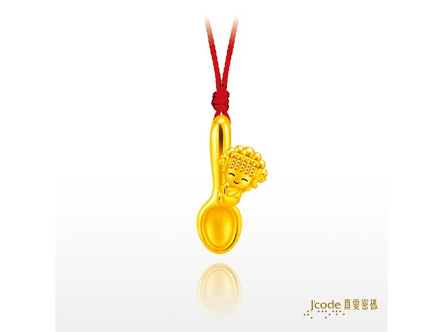 白沙屯-金湯匙抱抱媽祖(硬金)墜子