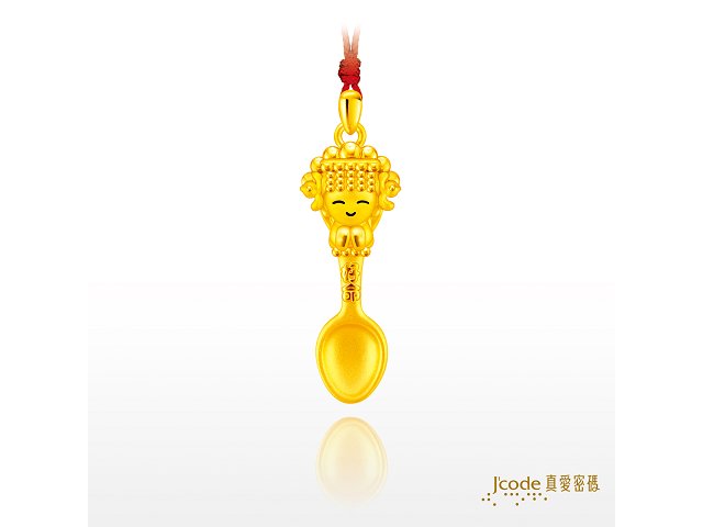 白沙屯-金湯匙媽祖(硬金)墜子