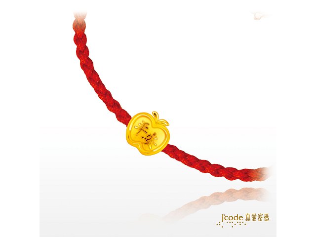 平安蘋安-小(硬金)編織手鍊-放大