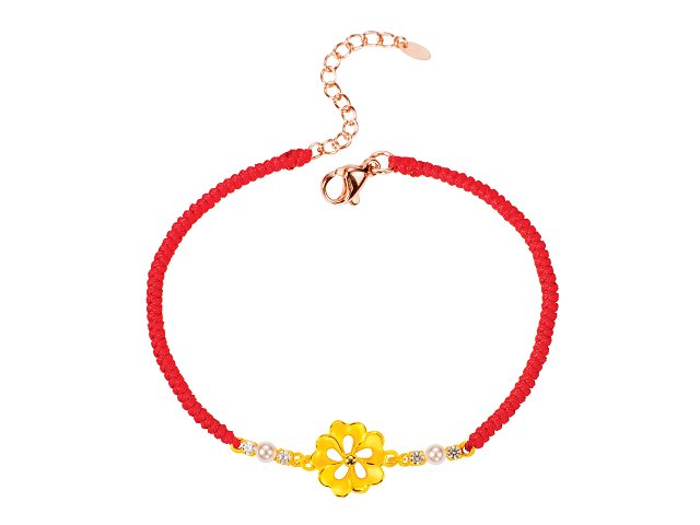 朵朵幸福-硬金(中國繩)手鍊