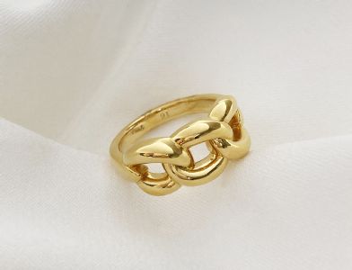 6D硬金鍊環戒指