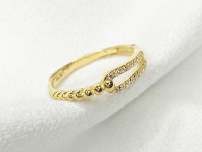 黃金鑲珠戒指