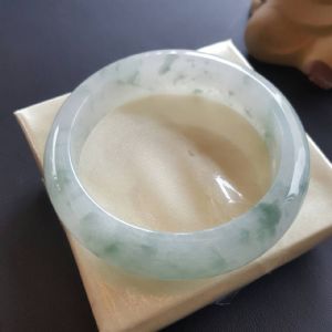 漂藍花翡翠手鐲