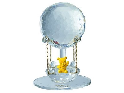 熱氣球維尼_黃金藝術水晶